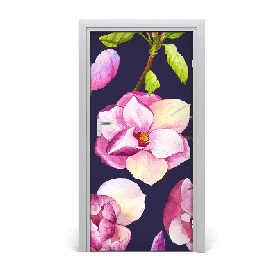 Self-adhesive door wallpaper Magnolia