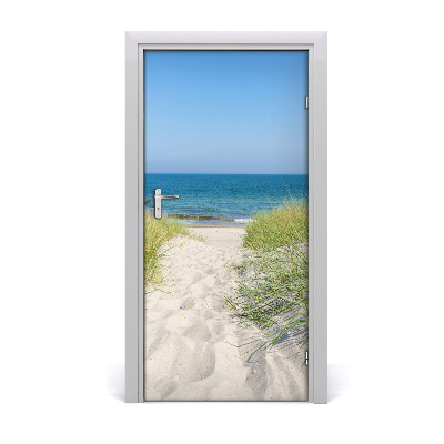 Self-adhesive door sticker Seaside dunes