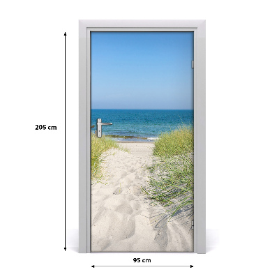 Self-adhesive door sticker Seaside dunes