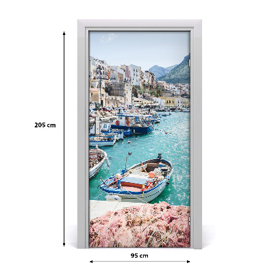 Self-adhesive door wallpaper Sicilia