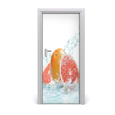 Self-adhesive door sticker Grapefruit