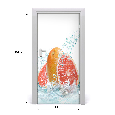 Self-adhesive door sticker Grapefruit