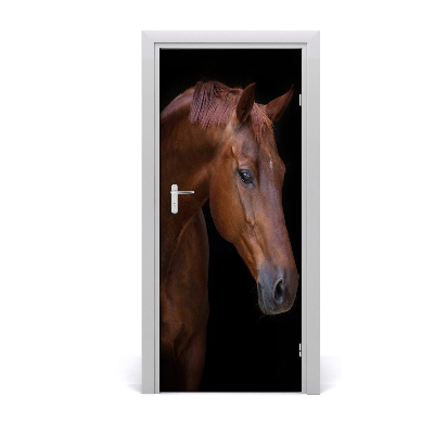 Self-adhesive door sticker Portrait of a horse