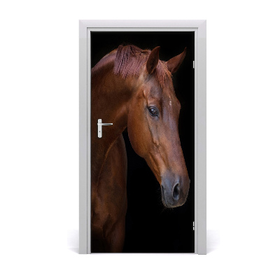 Self-adhesive door sticker Portrait of a horse