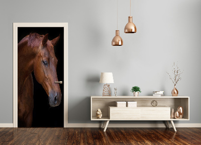 Self-adhesive door sticker Portrait of a horse