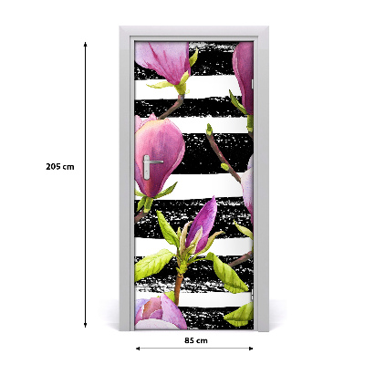 Self-adhesive door wallpaper Magnolia