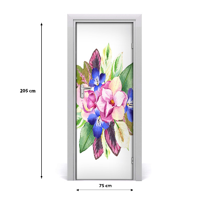 Self-adhesive door veneer Bouquet of flowers