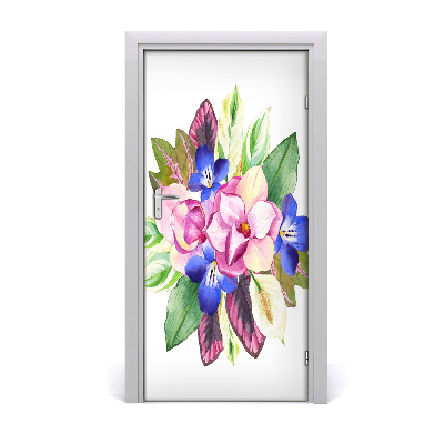 Self-adhesive door veneer Bouquet of flowers