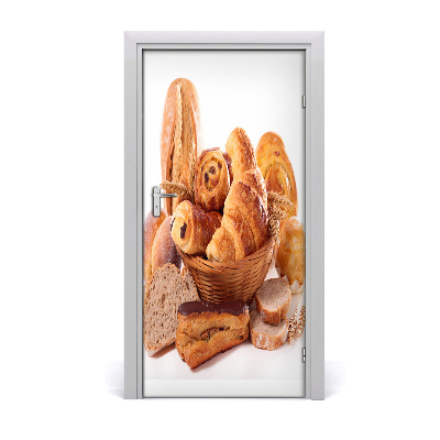 Self-adhesive door sticker Bread in a basket