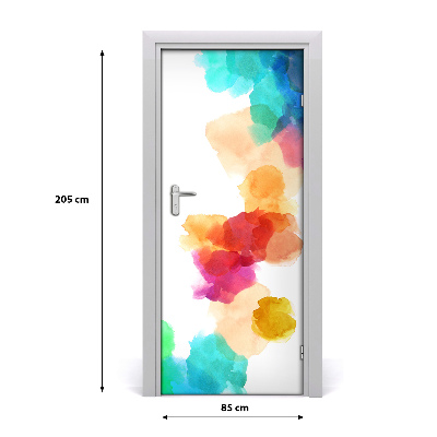 Self-adhesive door sticker Colorful spots