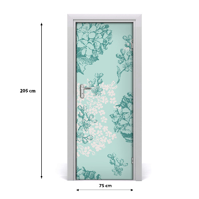 Self-adhesive door veneer Hydrangea