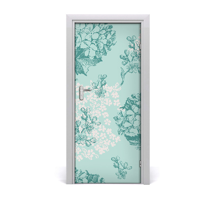 Self-adhesive door veneer Hydrangea