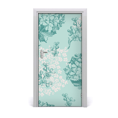 Self-adhesive door veneer Hydrangea