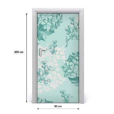 Self-adhesive door veneer Hydrangea