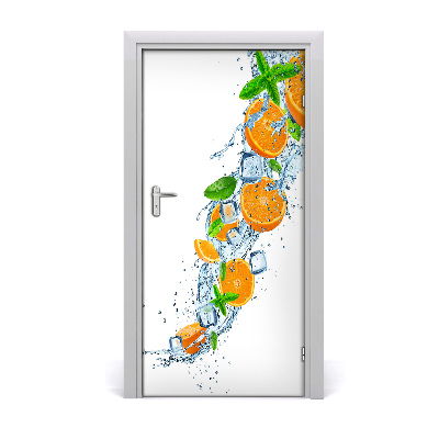 Self-adhesive door sticker Oranges