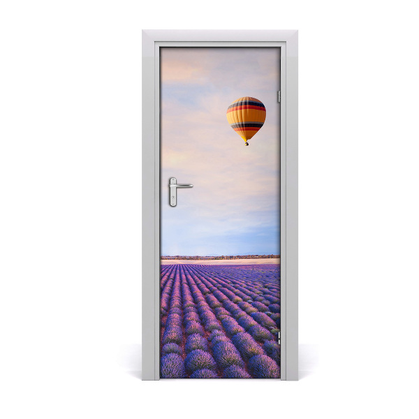 Self-adhesive door wallpaper Lavender fields