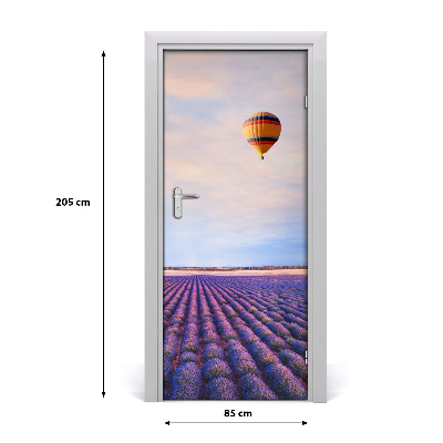 Self-adhesive door wallpaper Lavender fields