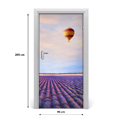 Self-adhesive door wallpaper Lavender fields