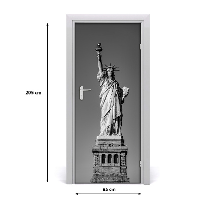 Self-adhesive door wallpaper Statue of liberty