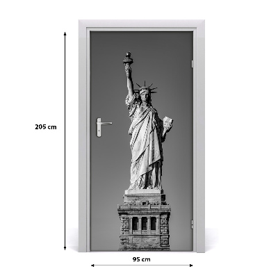 Self-adhesive door wallpaper Statue of liberty