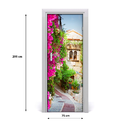 Self-adhesive door wallpaper Provence france