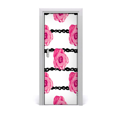 Self-adhesive door wallpaper Roses