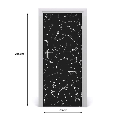 Self-adhesive door wallpaper Constellation