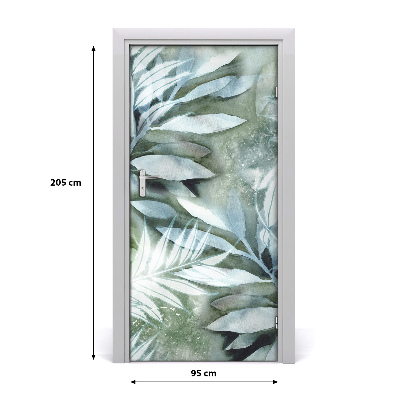 Self-adhesive door wallpaper Leaves