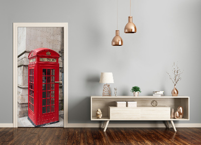 Self-adhesive door wallpaper London