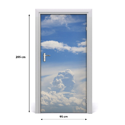 Self-adhesive door sticker Clouds in the sky