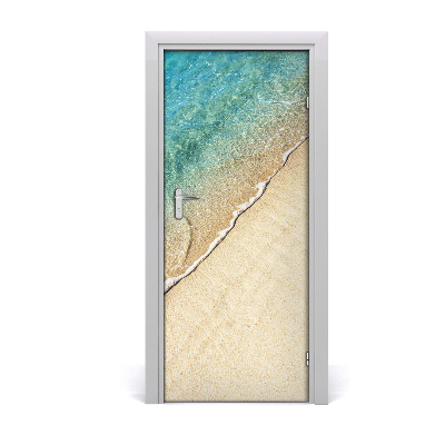 Self-adhesive door sticker Sea wave