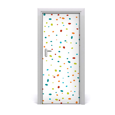 Self-adhesive door sticker Colorful dots