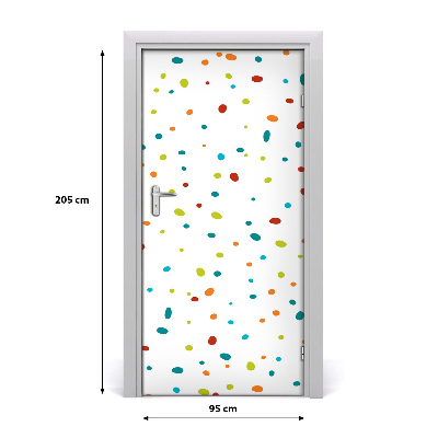 Self-adhesive door sticker Colorful dots