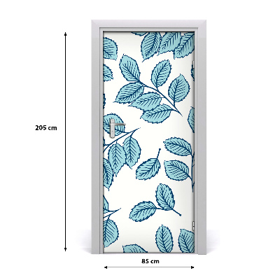 Self-adhesive door wallpaper Leaves