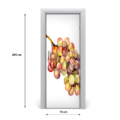 Self-adhesive door sticker Grapes