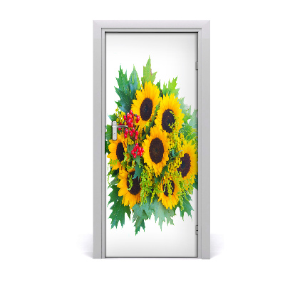 Door adhesive Sunflowers