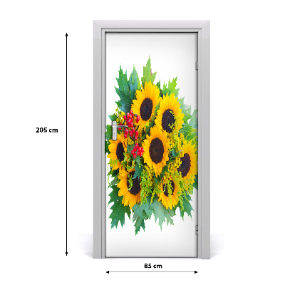 Door adhesive Sunflowers