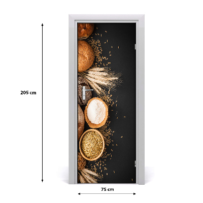 Self-adhesive door sticker Bread