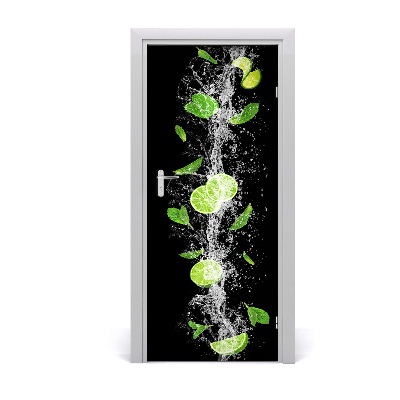 Self-adhesive door sticker Limes