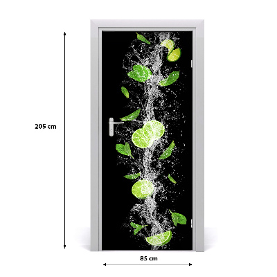 Self-adhesive door sticker Limes