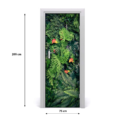 Door sticker Tropical plants