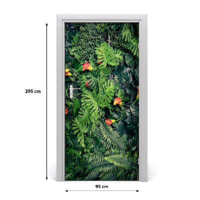 Door sticker Tropical plants