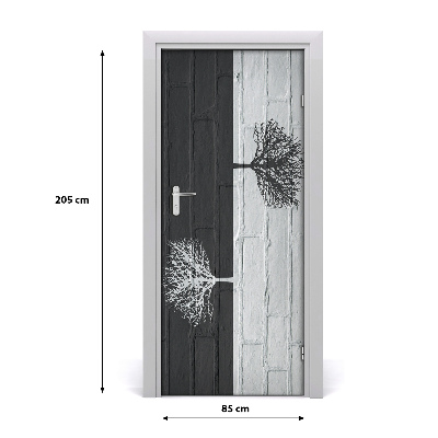 Self-adhesive door sticker Trees on the wall