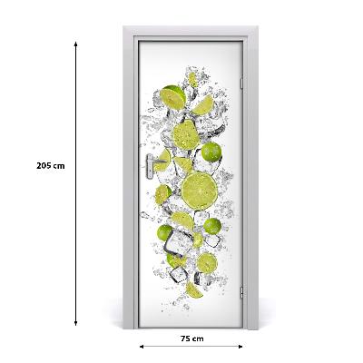 Self-adhesive door sticker Limes