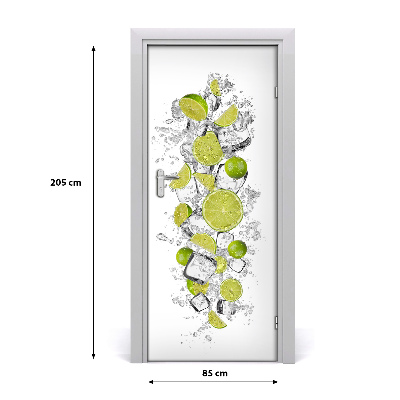 Self-adhesive door sticker Limes