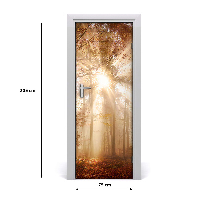 Self-adhesive door sticker Autumn forest