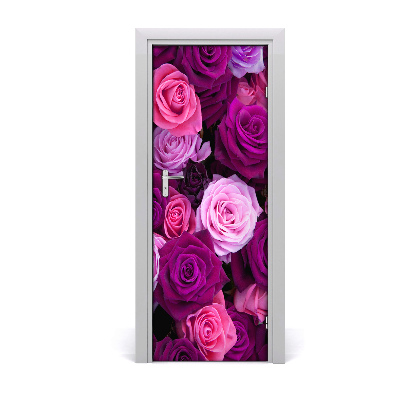 Door adhesive Pink roses