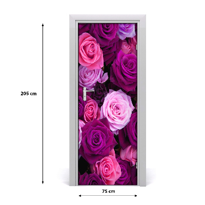 Door adhesive Pink roses