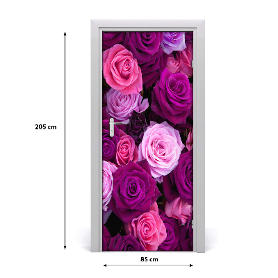 Door adhesive Pink roses