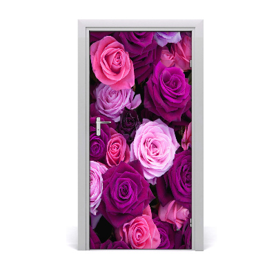 Door adhesive Pink roses